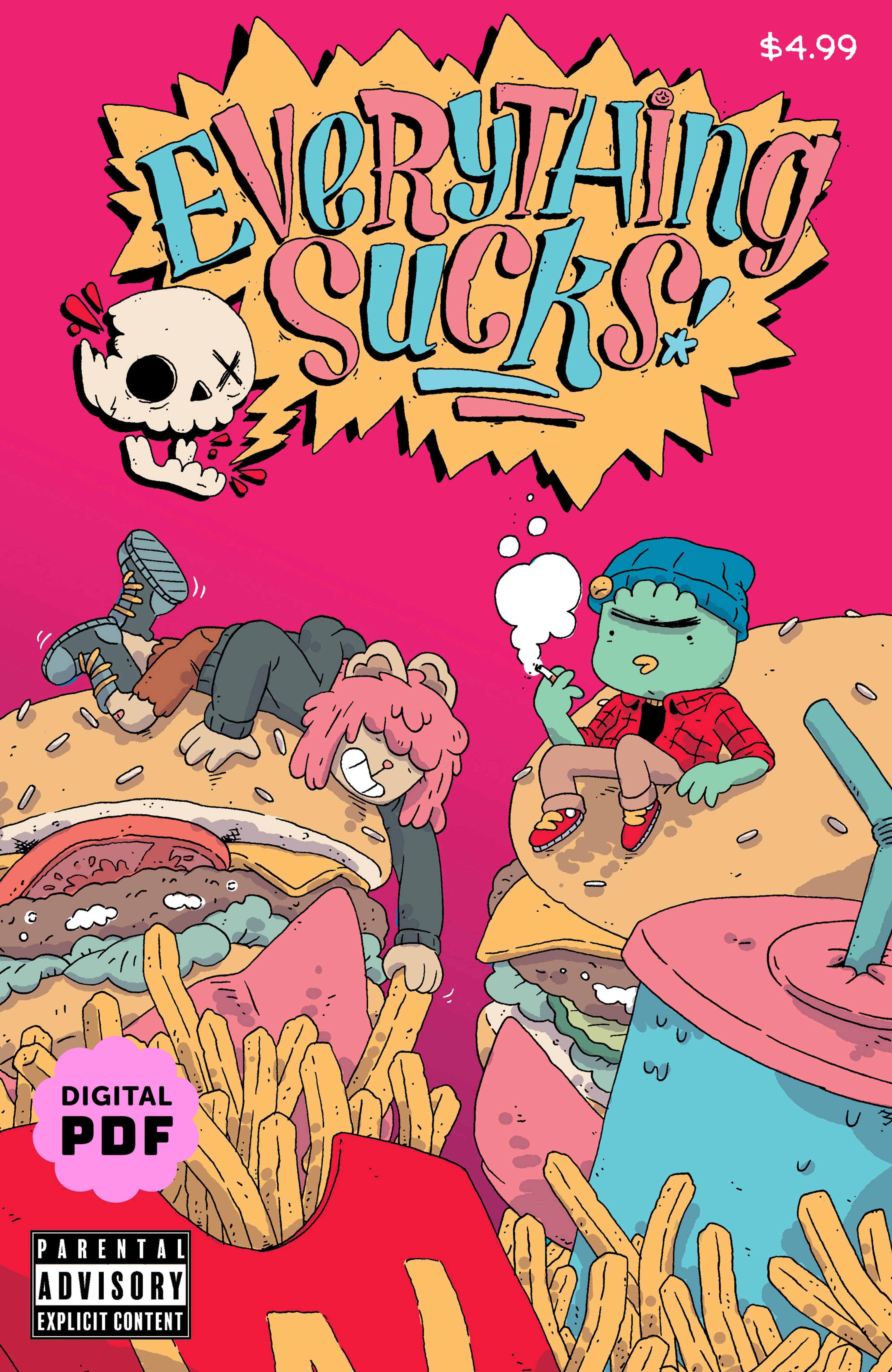 Cover of book titled Everything Sucks #1