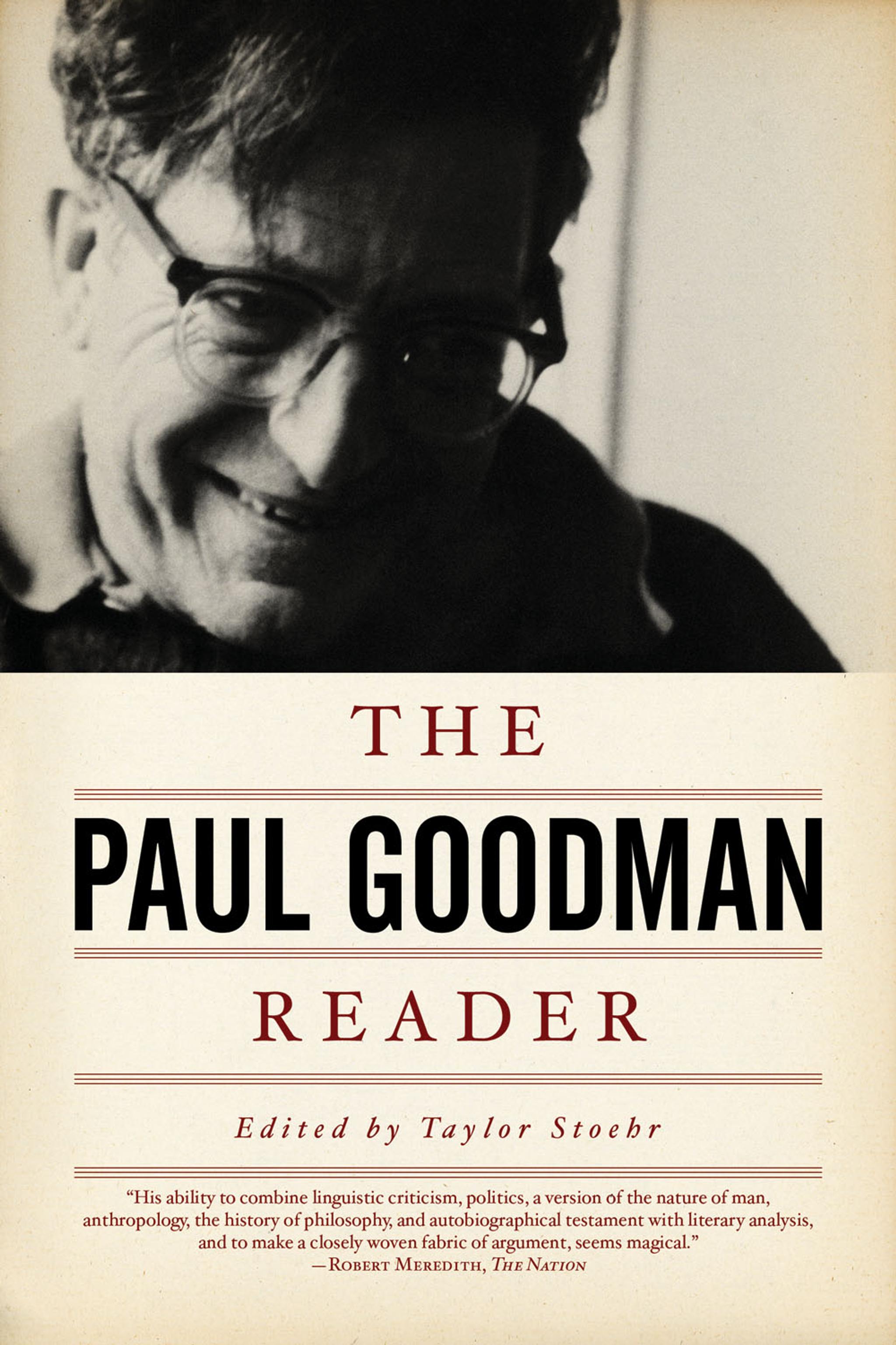 Cover of book titled Paul Goodman Reader