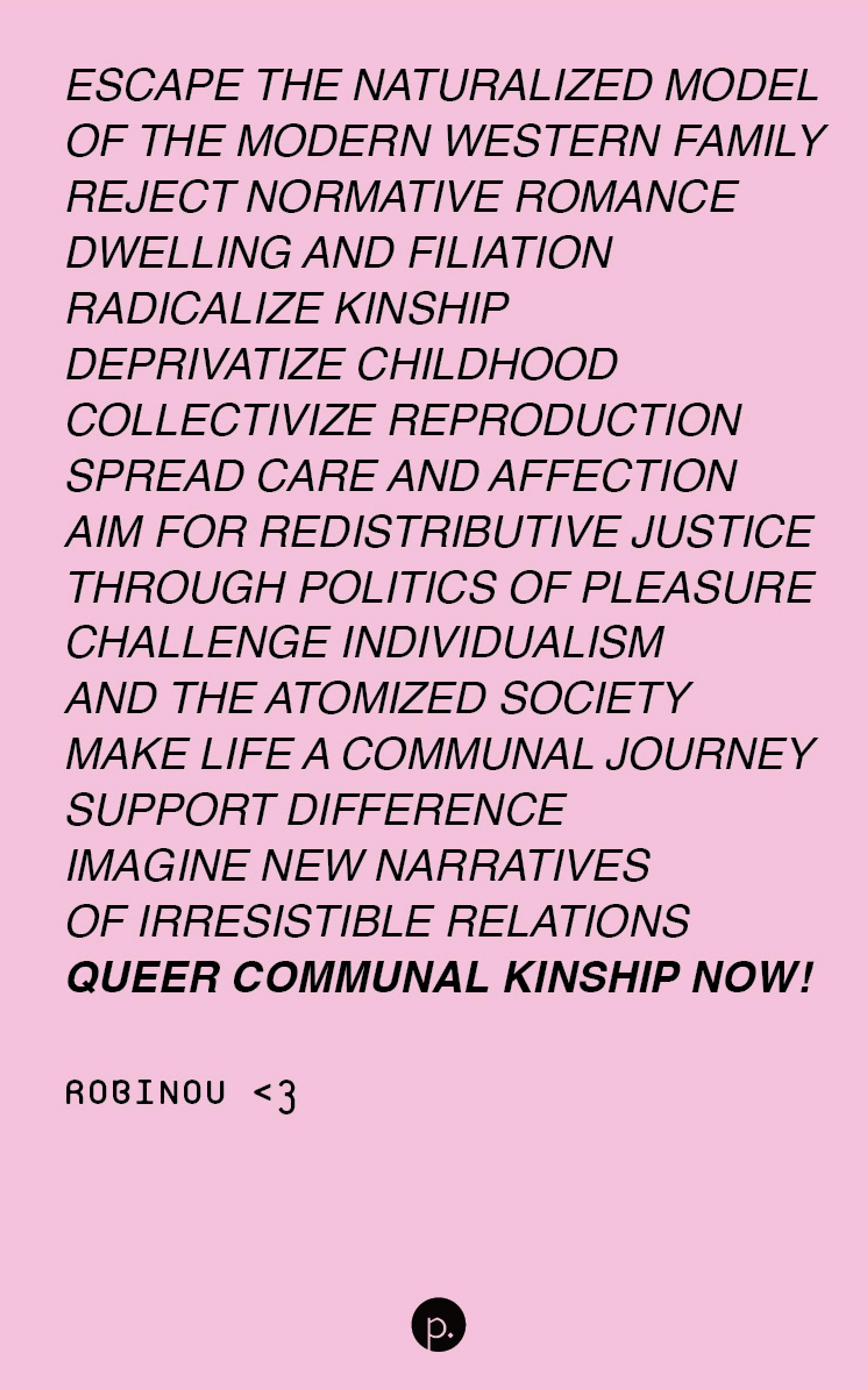 Cover of book titled Queer Communal Kinship Now!