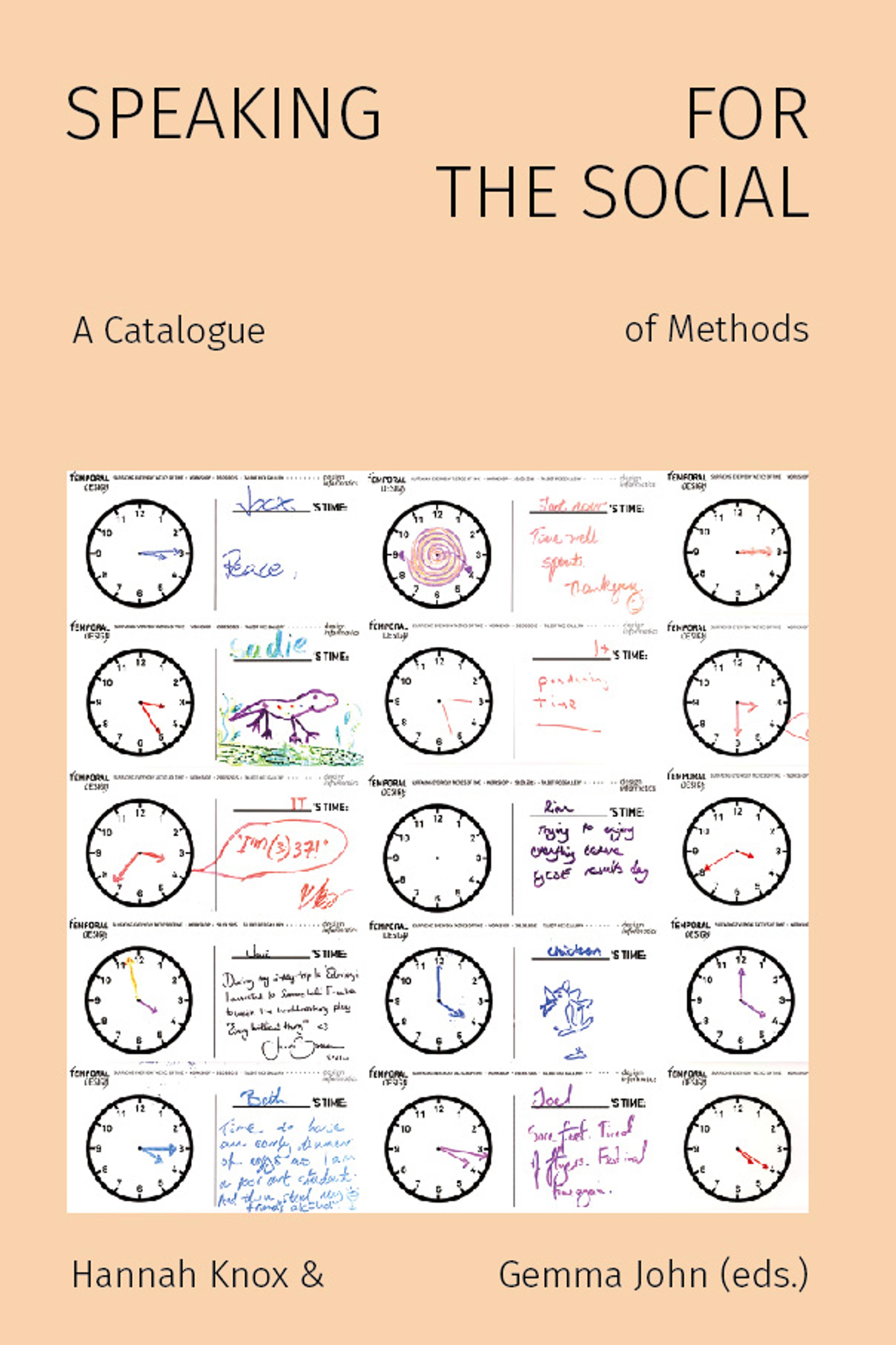 Cover of book titled Speaking for the Social: A Catalog of Methods