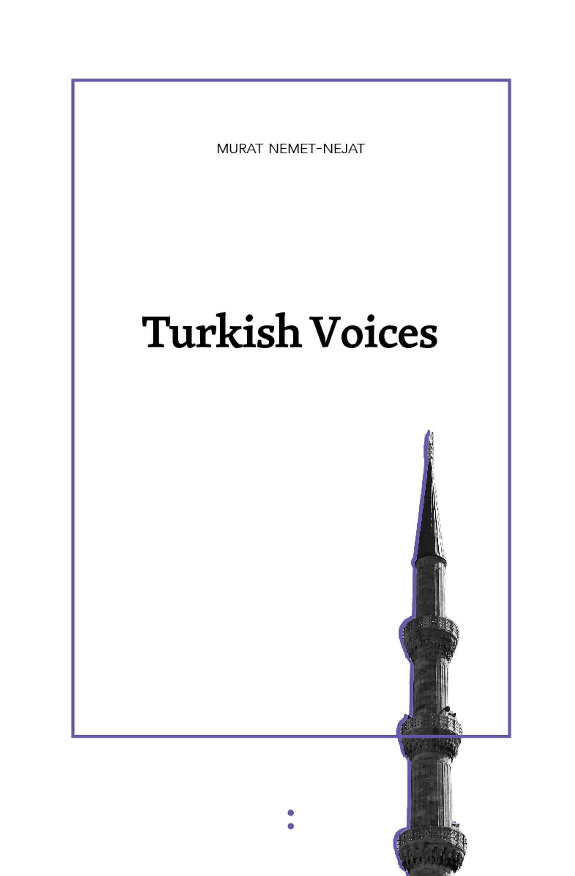 Cover of book titled Turkish Voices