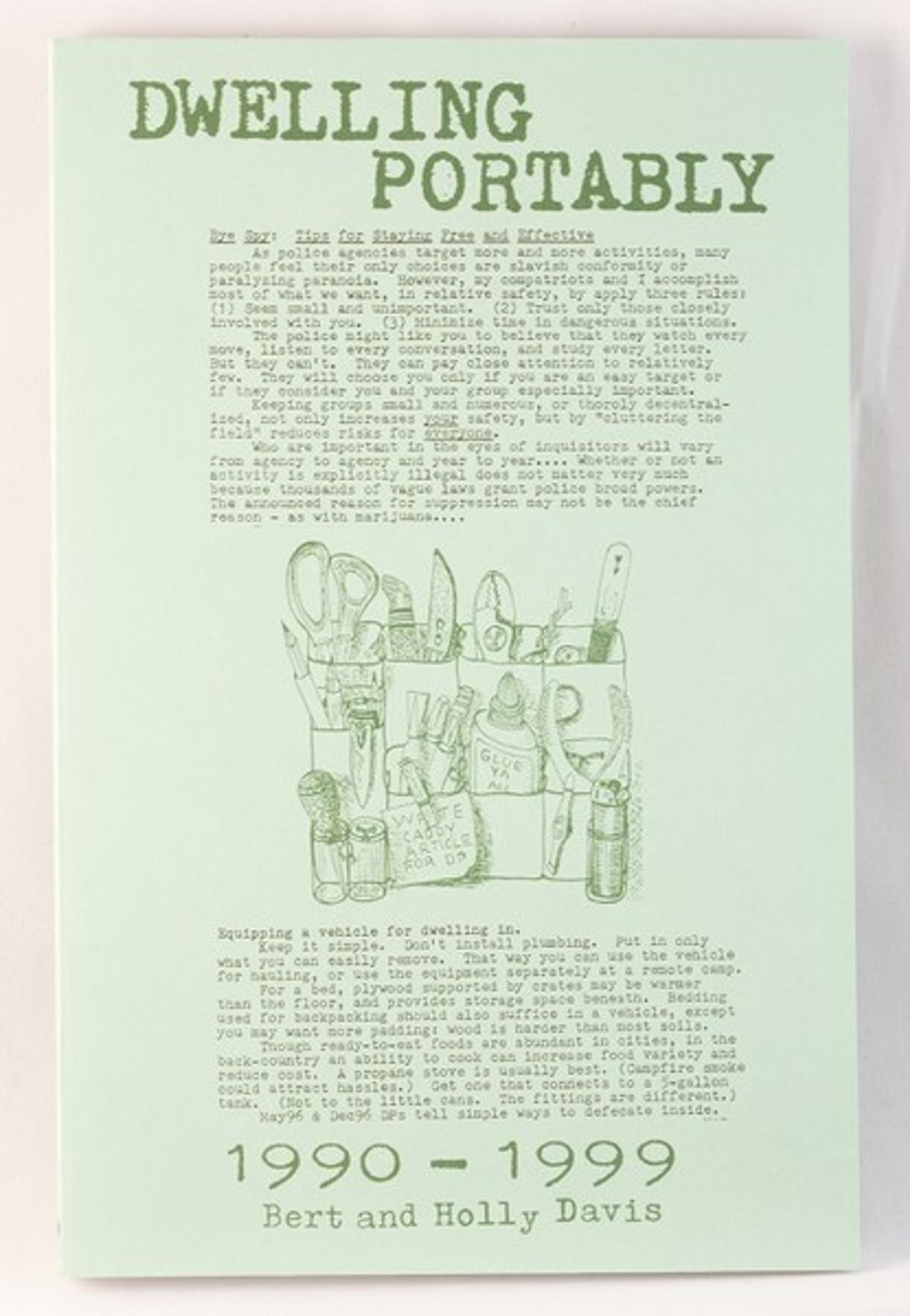 Cover of book titled Dwelling Portably: 1990-1999