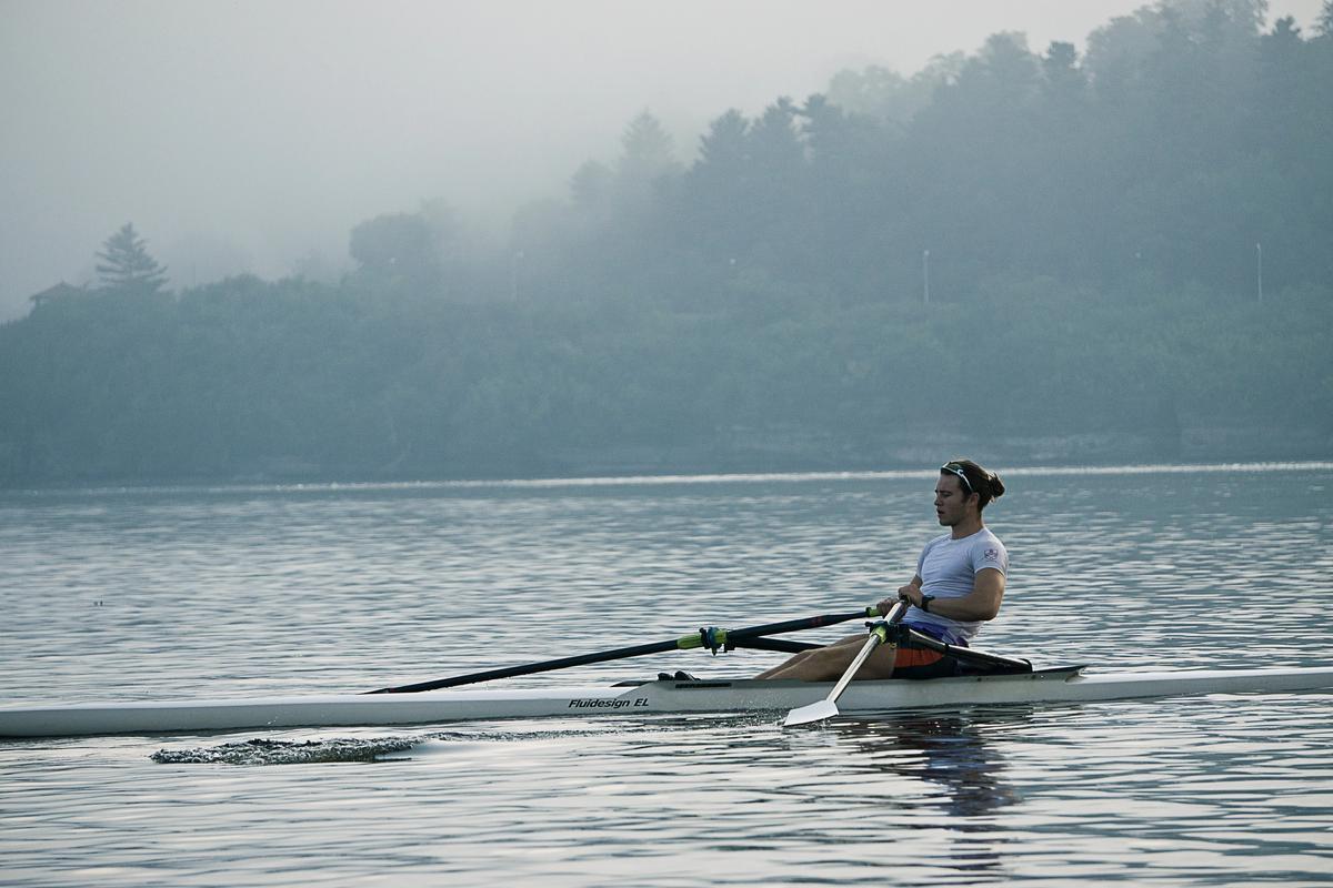 Rower on the river