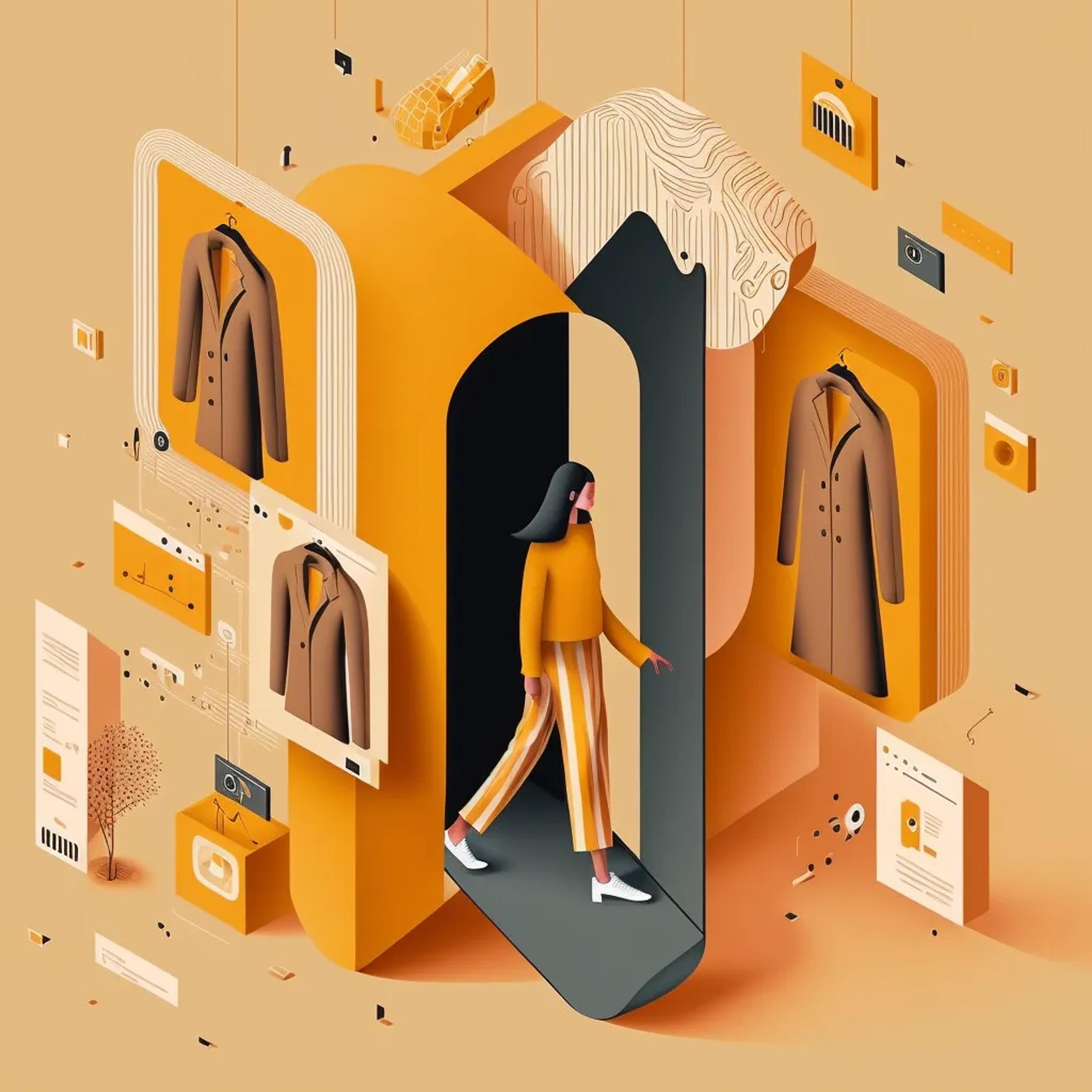 Illustration von KI-basierte Personalisierung im E-Commerce