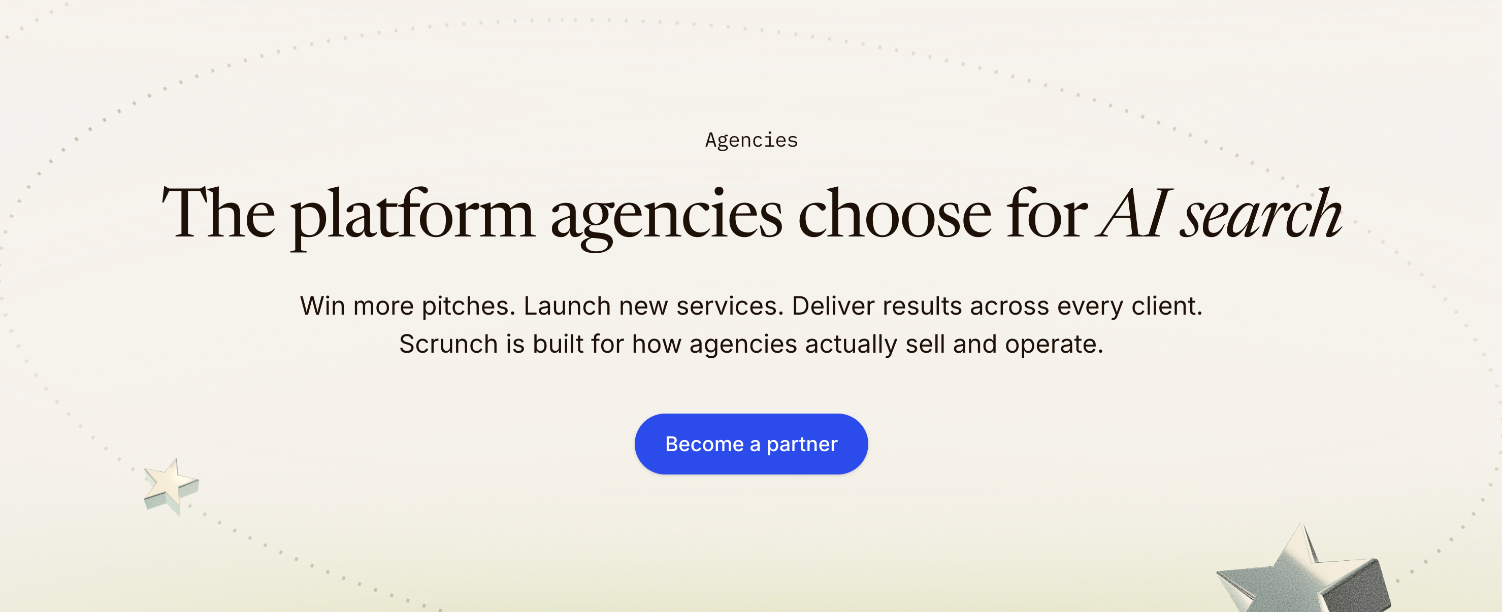 Image of agencies page on Scrunch website