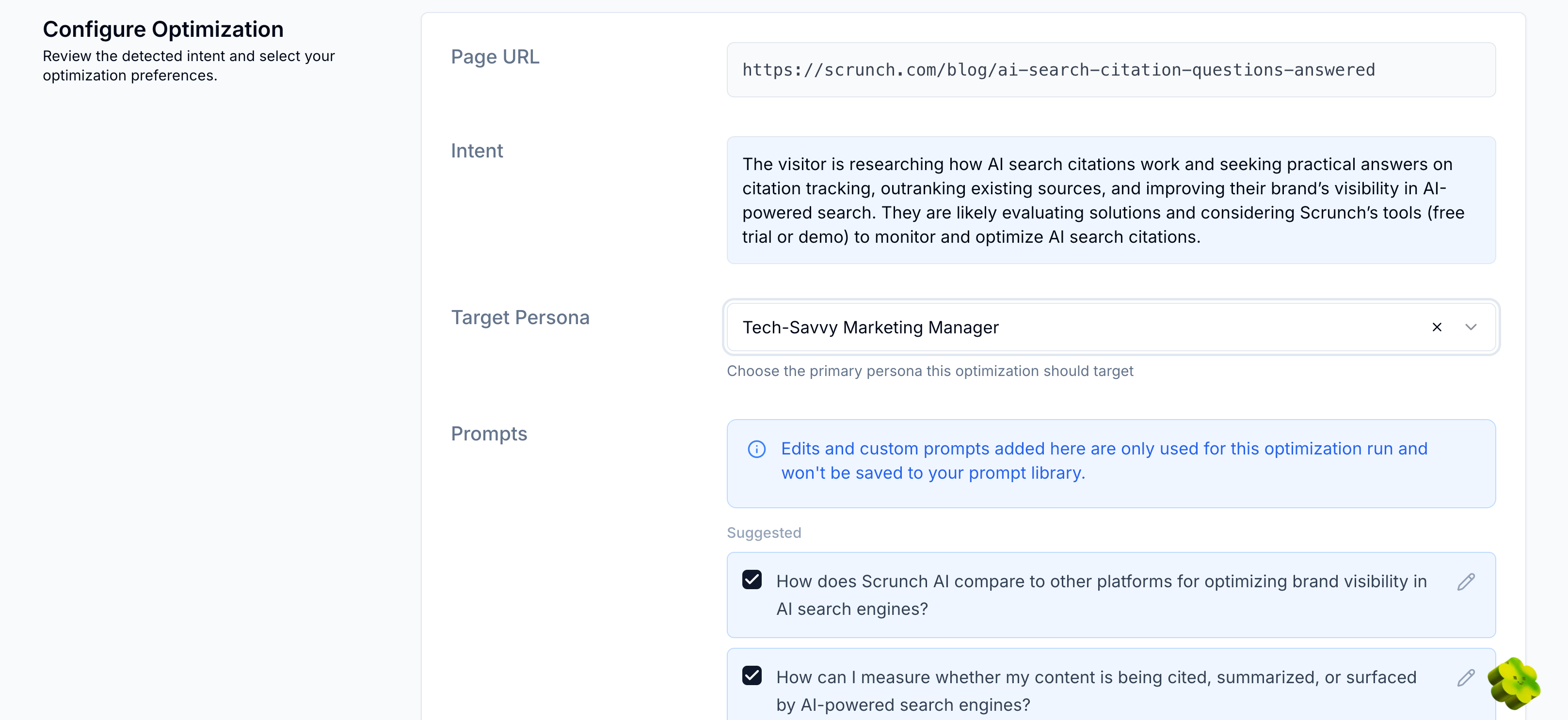 View Optimize page View Optimize page