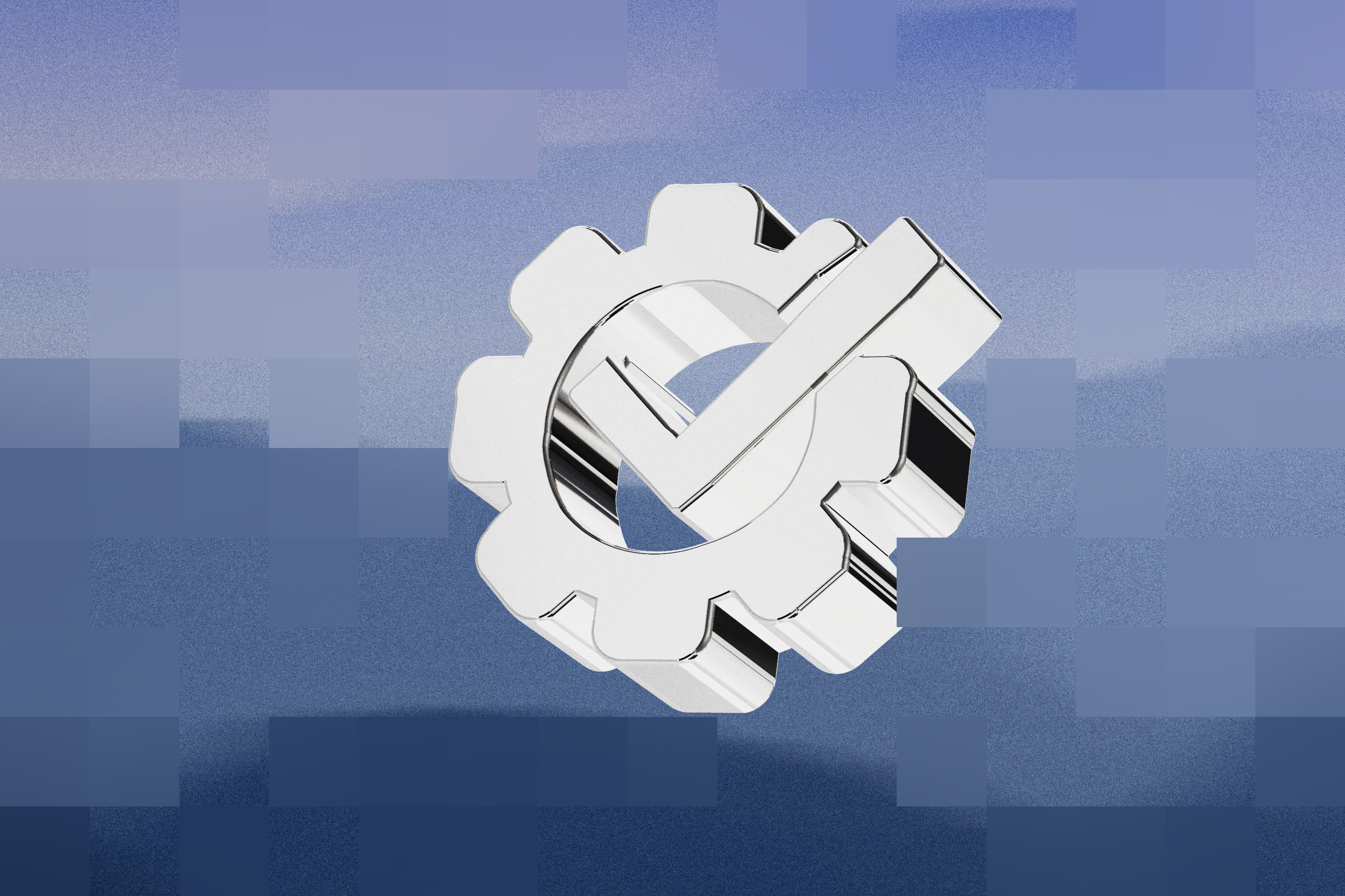 Image of gear and checkmark