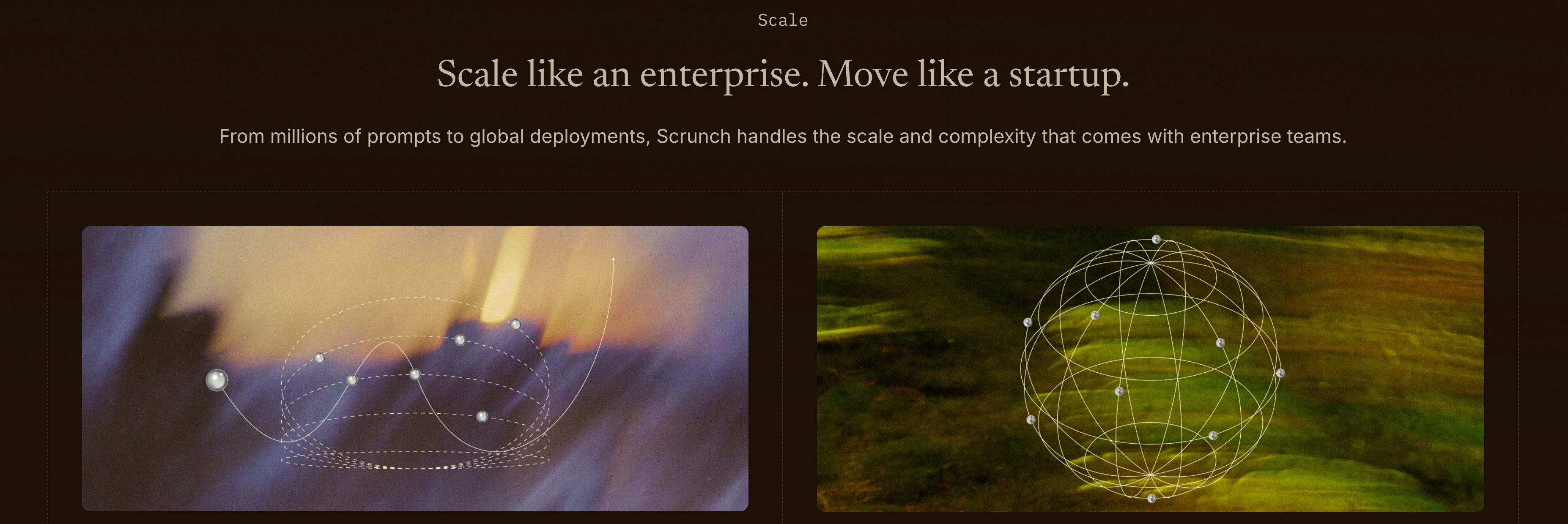 Image of enterprise page on Scrunch website