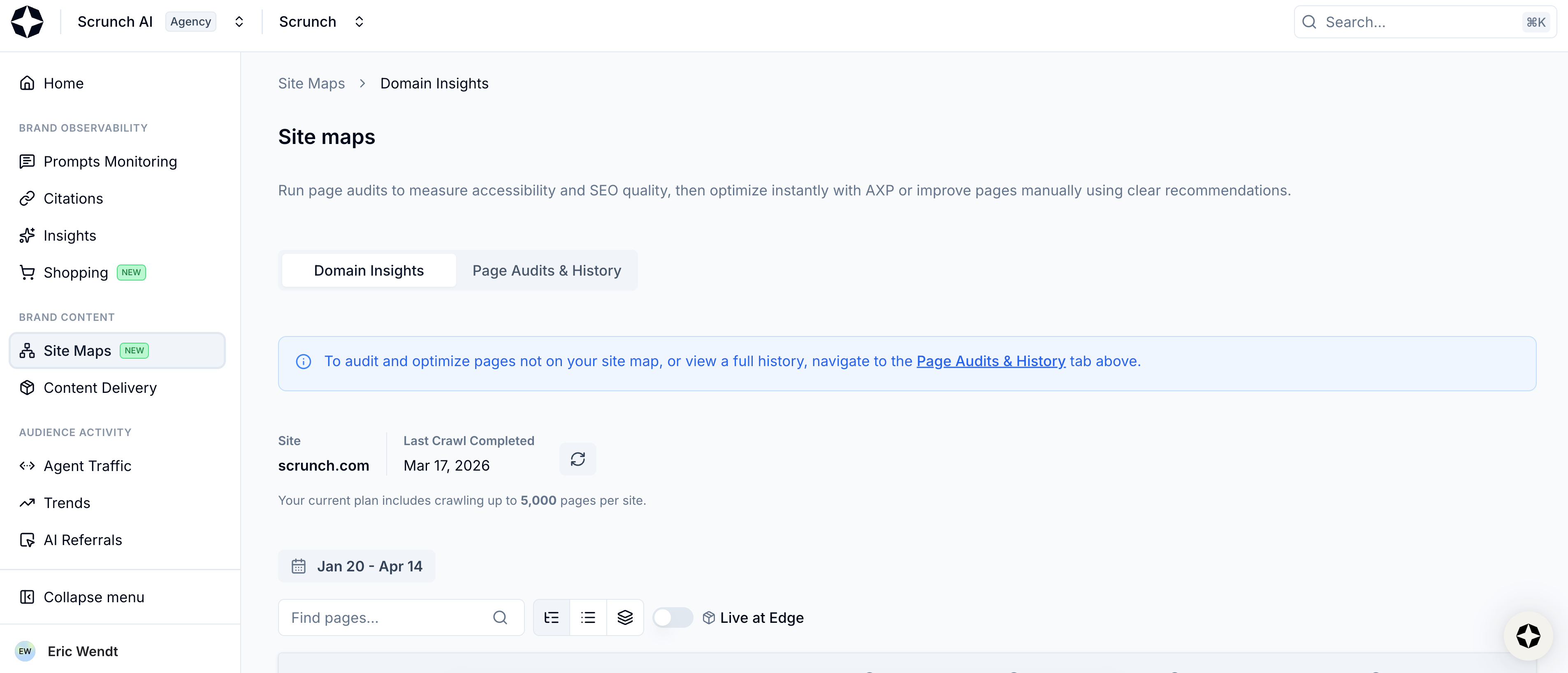 Select Site Maps from left-hand sidebar
