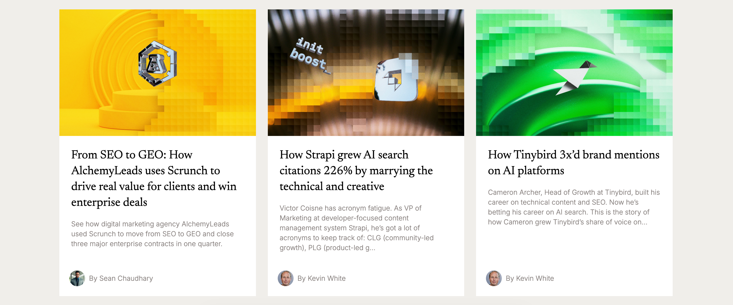 Image from Customers page on Scrunch website