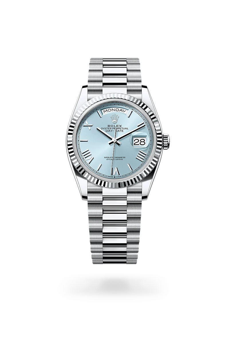 Rolex Day-Date 36, Oyster, 36 mm, platine | Château d'Ivoire