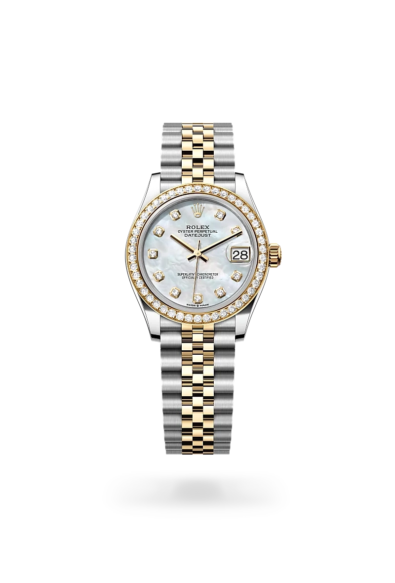 Rolex Datejust 31, Oyster, 31 mm, acier Oystersteel, or jaune et diamants | Château d'Ivoire