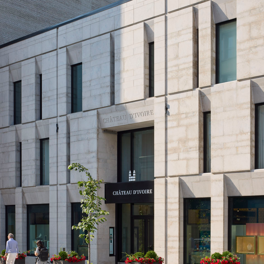 The façade of the new Château D'Ivoire in 2024