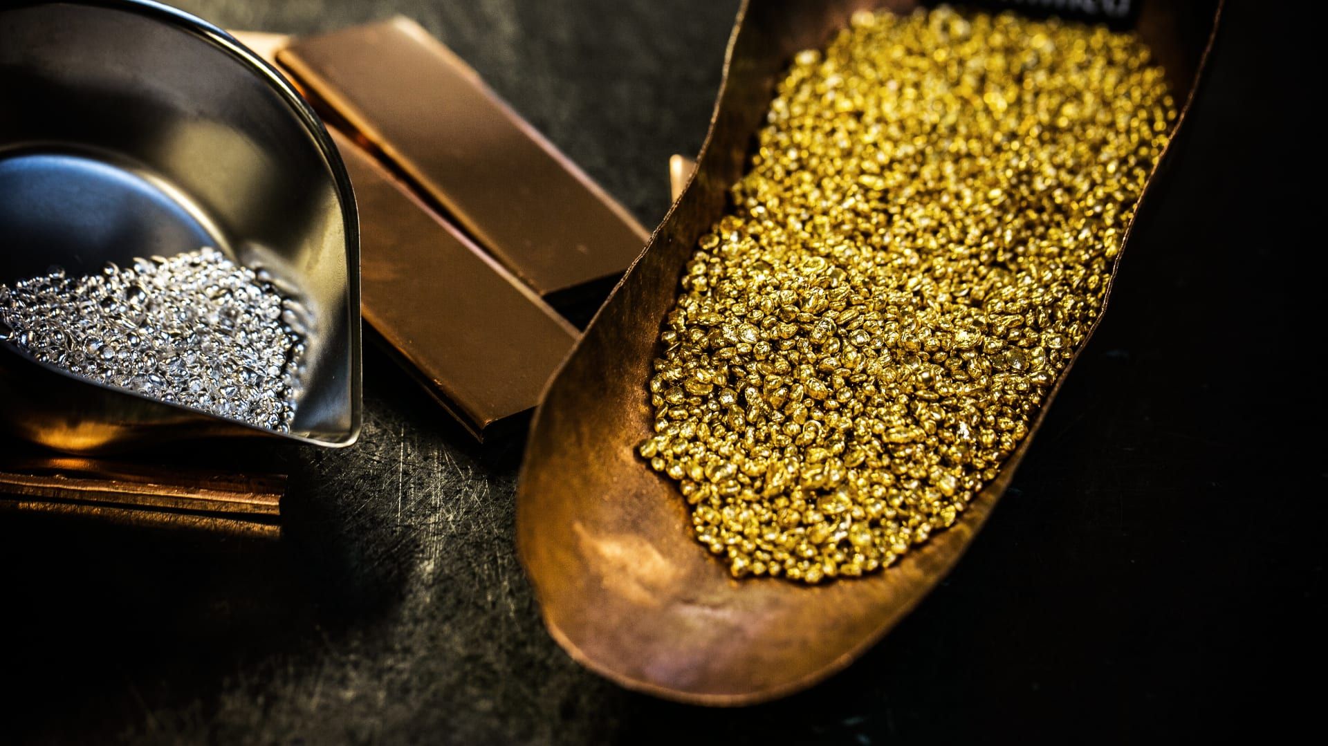 Ethically sourced gold and silver granules for fine jewelry making