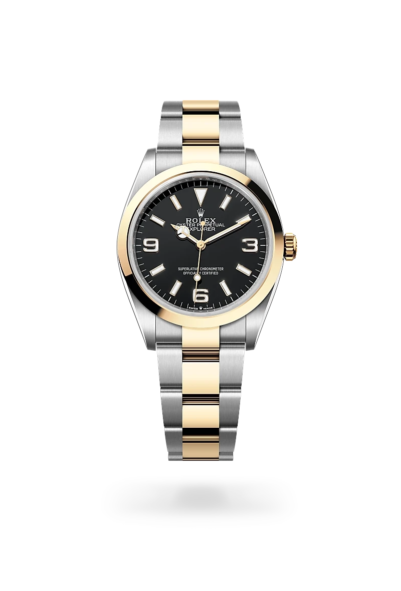 Rolex Explorer 36, Oyster, 36 mm, Oystersteel and yellow gold | Château d'Ivoire