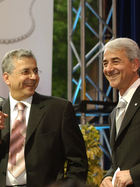 Château D'Ivoire's founders during their 25th anniversary celebration
