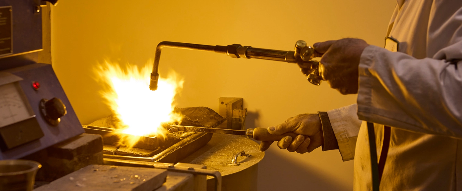 Man using a blowtorch