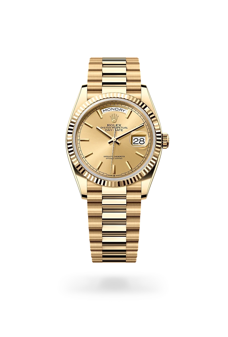 Rolex Day-Date 36, Oyster, 36 mm, or jaune | Château d'Ivoire