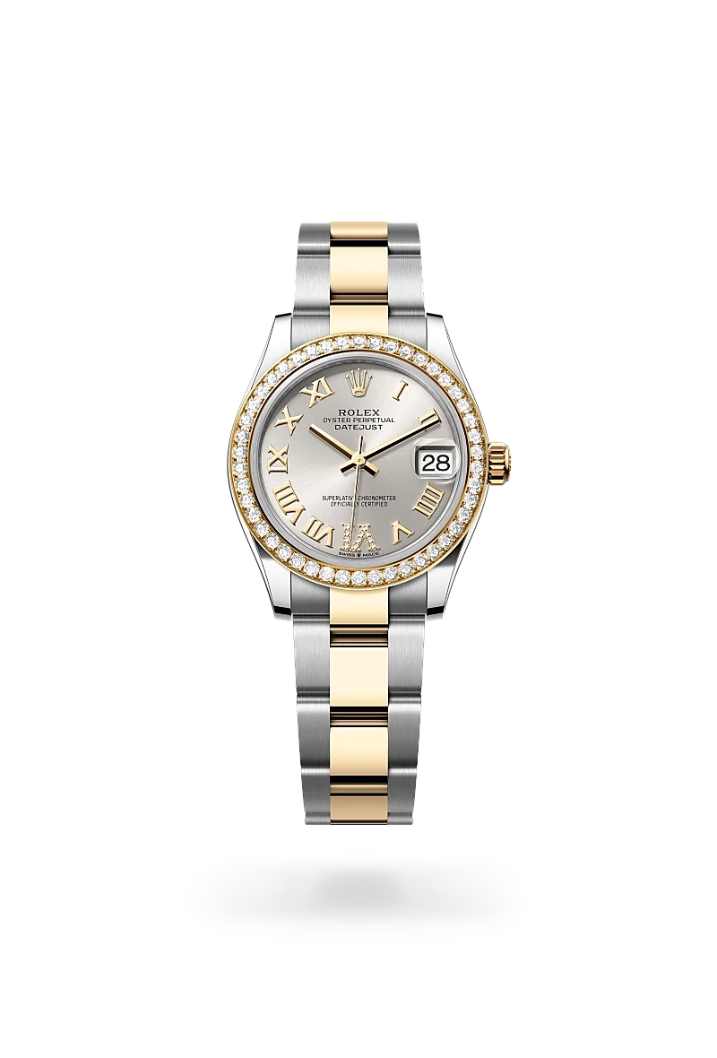 Rolex Datejust 31, Oyster, 31 mm, Oystersteel, yellow gold and diamonds | Château d'Ivoire