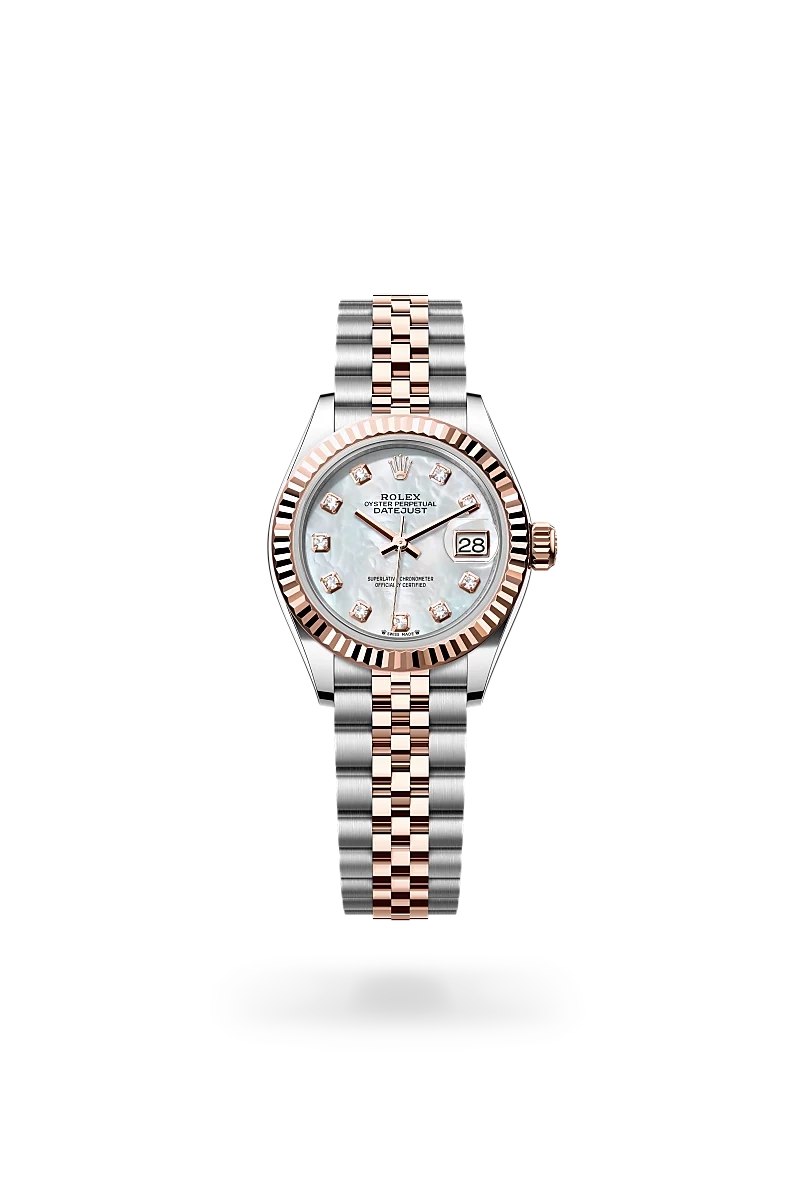 Lady-Datejust Rolex Lady-Datejust, Oyster 28 mm, acier Oystersteel et or Everose | Château d'Ivoire
