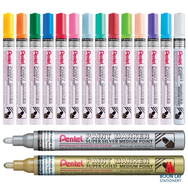 PENTEL Paint Marker Medium Point - Box of 12's (MMP10)