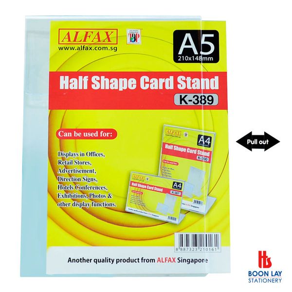 ALFAX Acrylic Card Stand 148x210mm A5 - Vertical (K389)