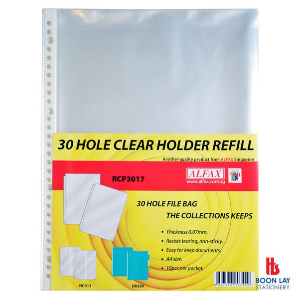 ALFAX Clear Holder Refill 30-Hole 0.07mm - Pack of 10's (RCP3017)