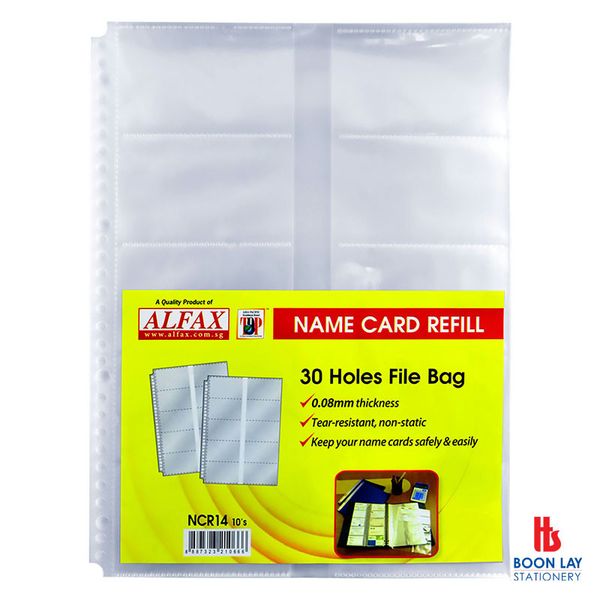 ALFAX Name Card Holder 30-Hole Refill A4 - Pack of 10's (NCR14)