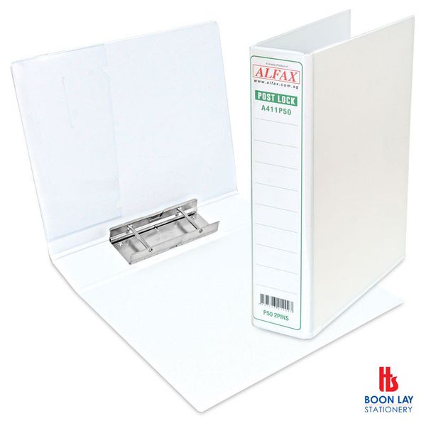 ALFAX Post Lock 2Pins 50mm A4 - White (A411P50)