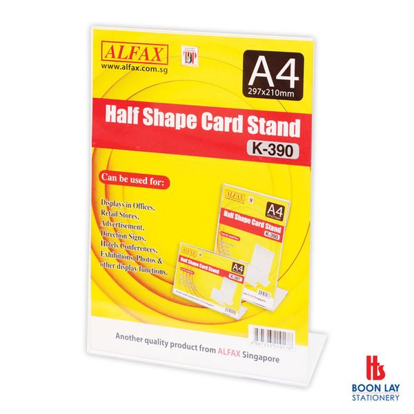 ALFAX Acrylic Card Stand A4 - Vertical (K390)