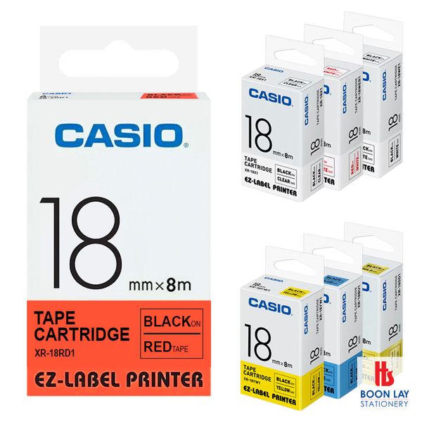 CASIO Ez-Label Printer Tape Cartridge 18mm (XR18)