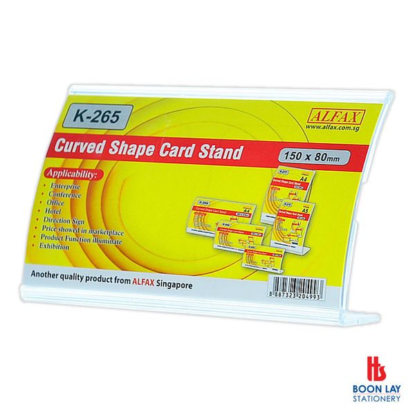 ALFAX Curved Shape Card Stand 80x150mm (K265H)