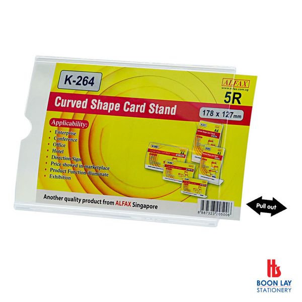 ALFAX Curved Shape Card Stand 127x178mm 5R (K264H)
