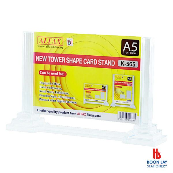 ALFAX Acrylic Card Stand Tower Shape A5 - Horizontal (K565)