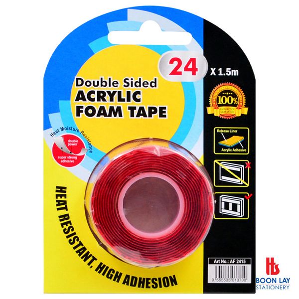 Double Sided Mounting Tape 24mmx1.5m - Clear (AF2415)