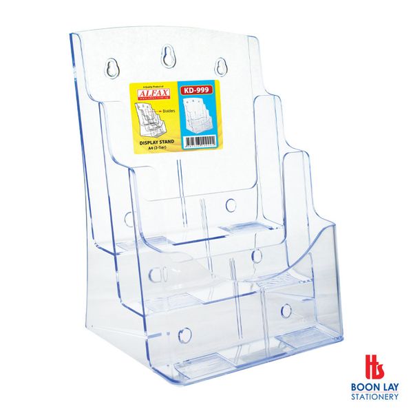 ALFAX Acrylic Brochure Rack 3-Tier A4 (KD999)