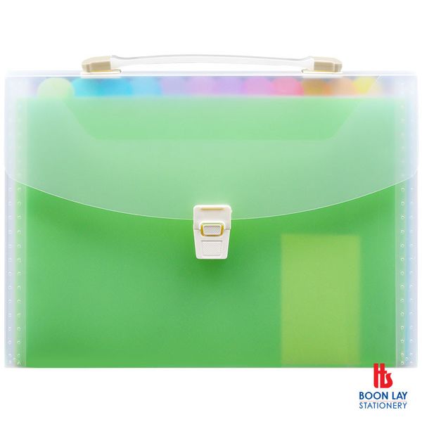 Expanding File with Handle and 12 colourful dividers (5589)
