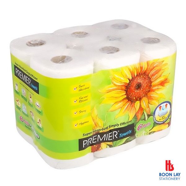 PREMIER Kitchen Towel Roll 9"x 6 rolls (PKER539)
