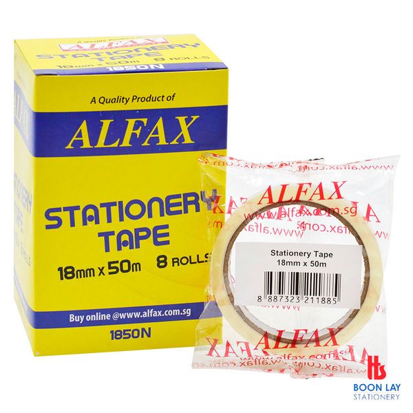 ALFAX Stationery Tape 18mmx50m - Box of 8's (1850N)