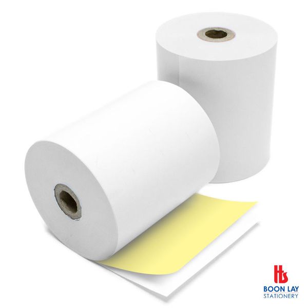 Paper Roll NCR 2ply 76x70x12mm White/Yellow - Pack of 10's