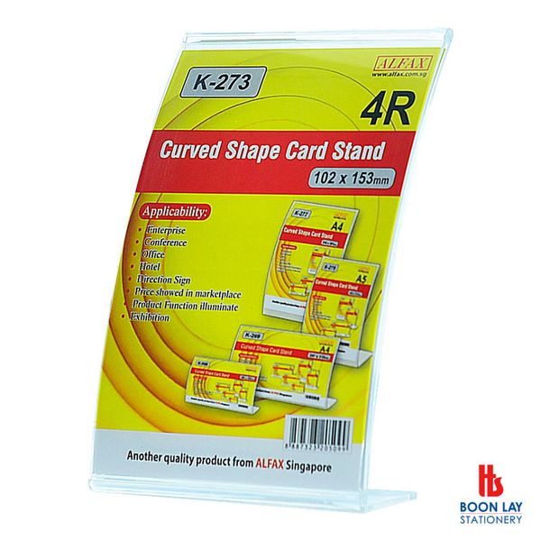 ALFAX Curved Shape Card Stand 102x153mm 4R (K273V)