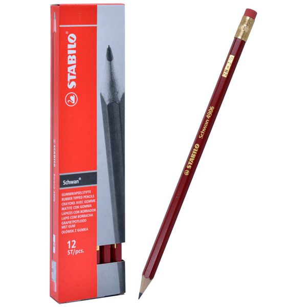 STABILO Swano Black Lead 2B Pencil - Box of 12's (4906L)