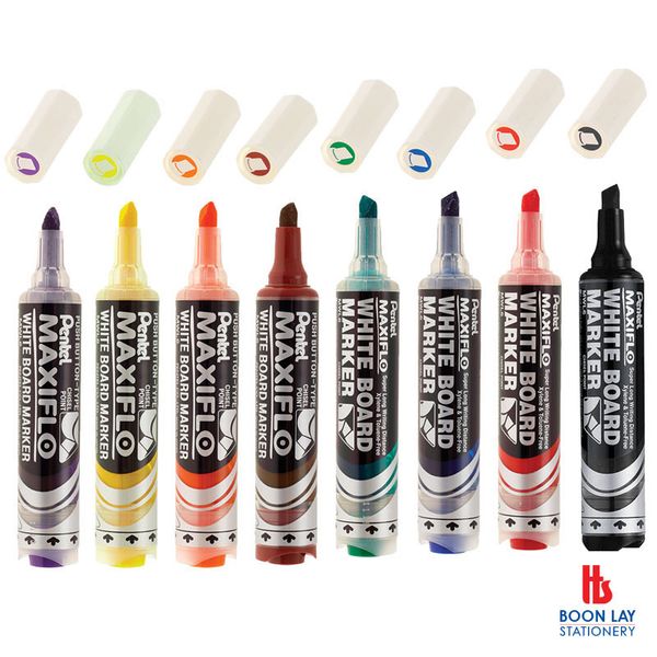 PENTEL Maxiflo Whiteboard Marker Medium Chisel (MWL6)