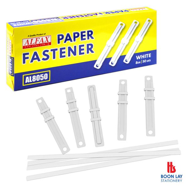 ALFAX Plastic Fastener White - Box of 50's (8050)