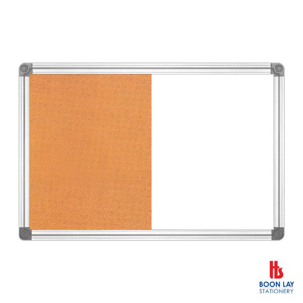 ALFAX Magnetic WhiteBoard with Cork Board - 90x120cm (0799012)