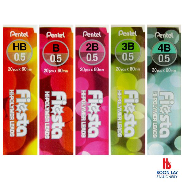 PENTEL Fiesta Hi-Polymer Leads 0.5mm - Tube of 20's (C235TF)