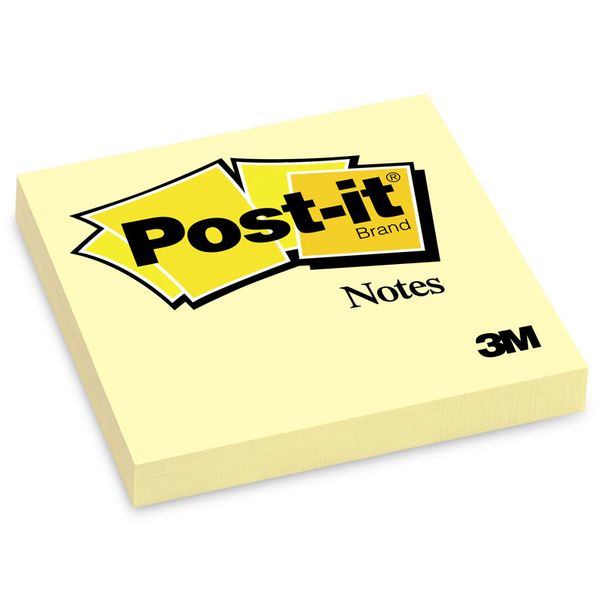 3M Post-It Notes 3"x3" - Canary Yellow (654)