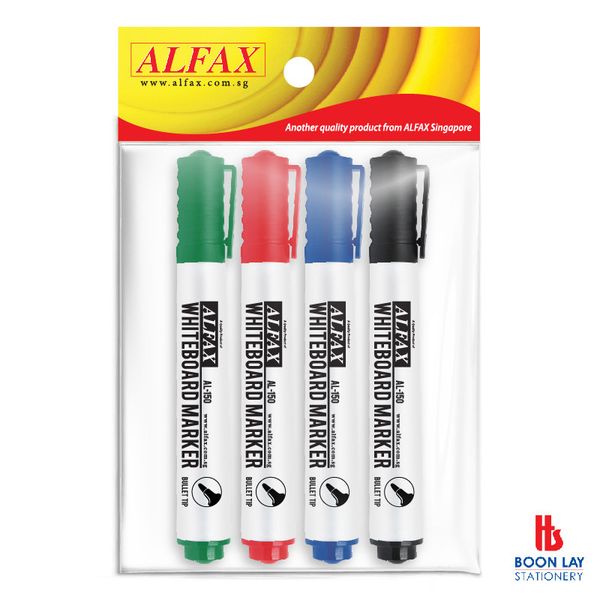 ALFAX Whiteboard Marker Set - 4 Colours (AL1504)