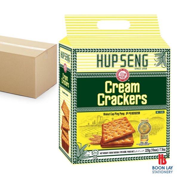 HUP SENG Cream Cracker - 225g x 12pkts (10's)
