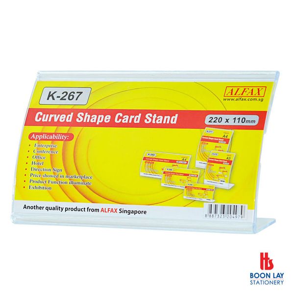 ALFAX Curved Shape Card Stand 110x220mm (K267H)